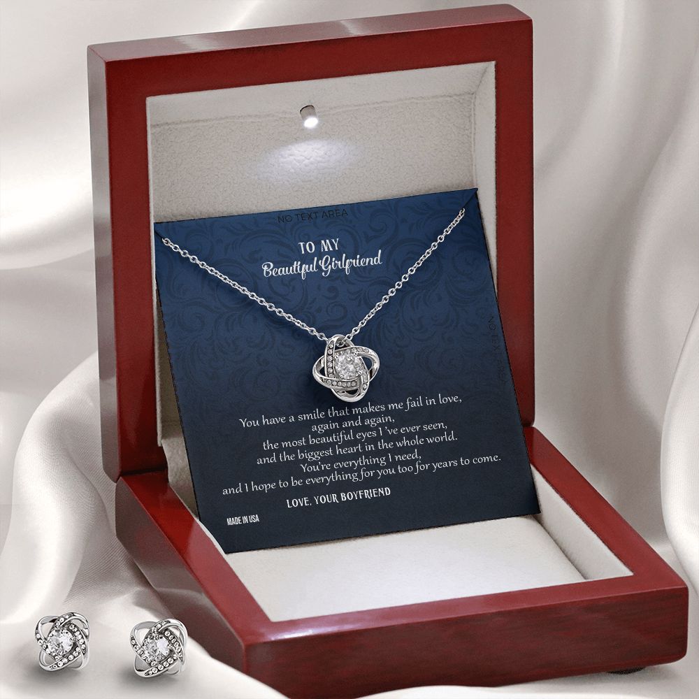 Custom To My Beautiful Girlfriend You're Everything I Need 14k White Gold Pendant Necklace Jewelry Gift For Girlfriend Mother day - Delicate Leather