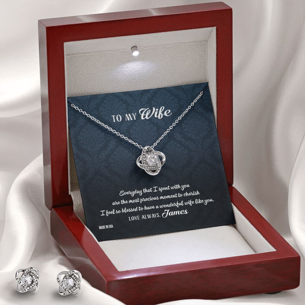 Custom To My Wife Every Day That I Spend With You Necklace Jewelry 14k White Gold Pendant Necklace Jewelry Gift For Wife Mother day - Delicate Leather