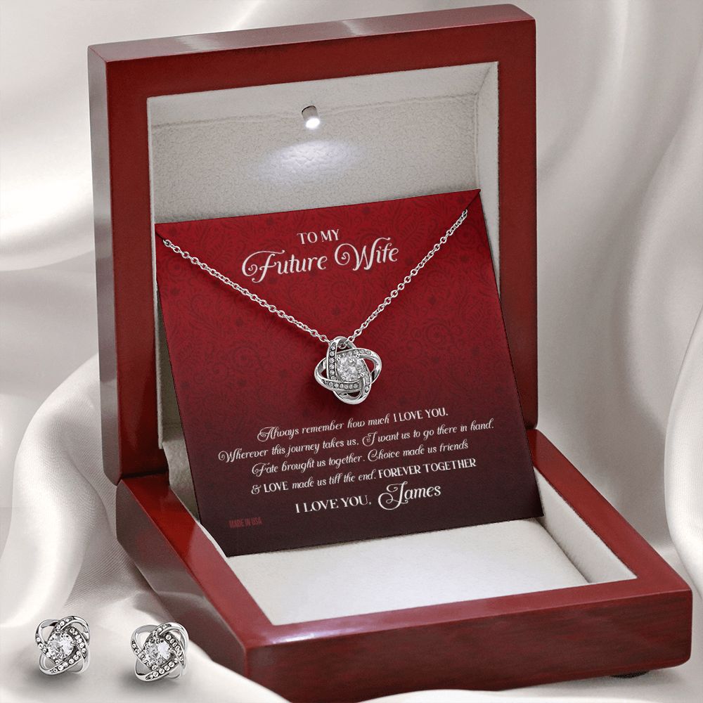 Custom Name To My Future Wife Always Remember How Much I Love You 14k White Gold Pendant Necklace Jewelry Gift For Wife Mother day - Delicate Leather
