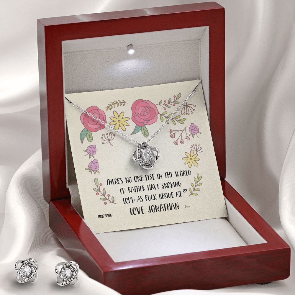 Custom Name Funny Valentine Days 14k White Gold Pendant Necklace Jewelry with Message Card Gift For Girlfriend Wife Fiancee Woman Girl - Delicate Leather