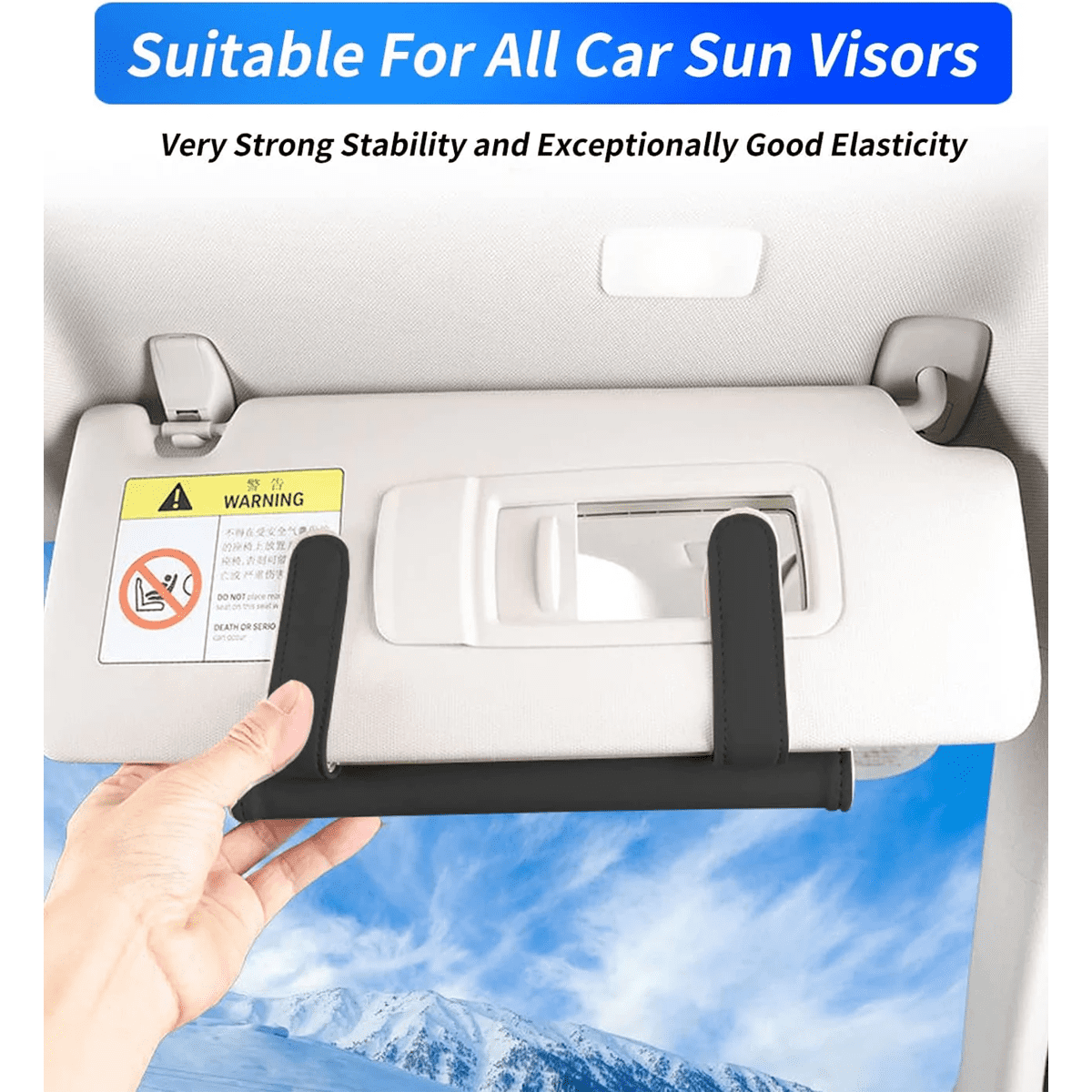 Custom Text and Logo Car Tissue Holder, Fit with All car, Car Visor Tissue Holder, Sun Visor Mask Box, Car Tuning Accessories - Delicate Leather