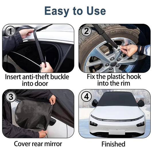Honda Winter Windshield Snow Cover with Mirror Protectors - Delicate Leather