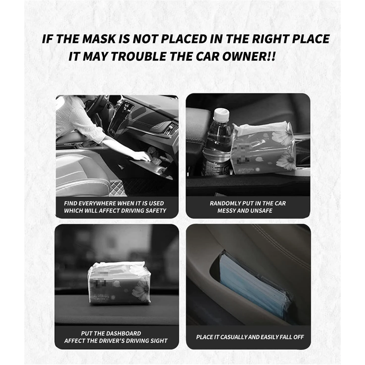 Custom Text and Logo Car Tissue Holder, Fit with all car, Car Visor Tissue Holder, Sun Visor Mask Box, Car Tuning Accessories