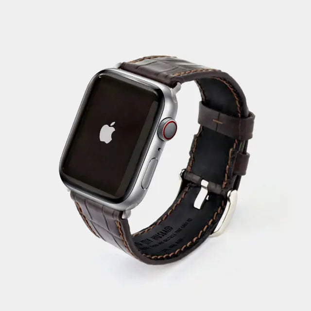 Custom Text Sentence Compatible With Apple Strap Leather Delicate Leather