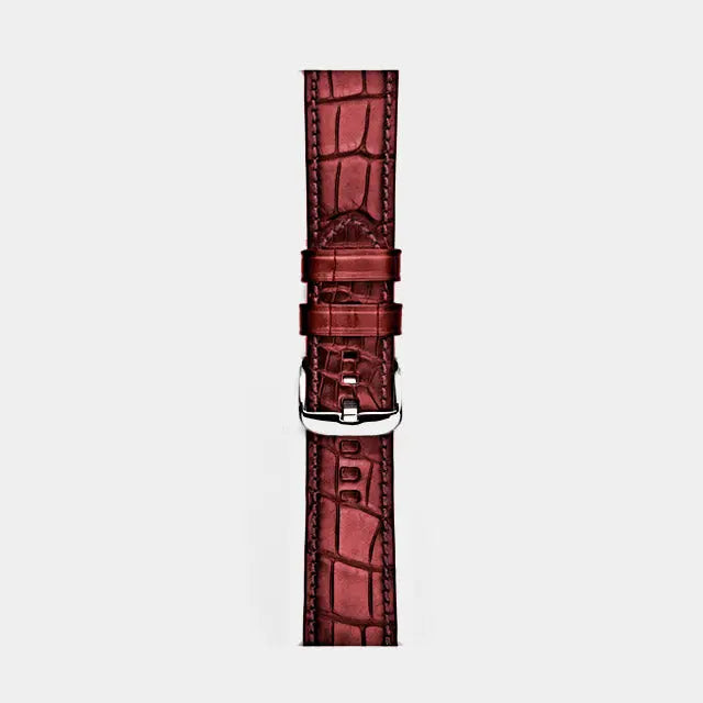 Custom Name Compatible With Apple Strap Leather | Crocodile Leather Delicate Leather