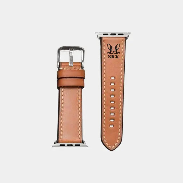 Custom Image Compatible With Apple Strap Leather Delicate Leather
